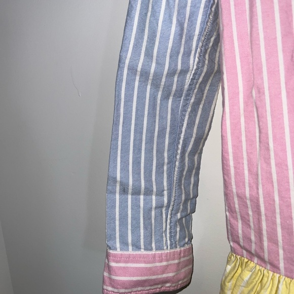 Ralph Lauren Kids' Cotton Oxford Fun Shirtdress In White Multi - Picture 3 of 13